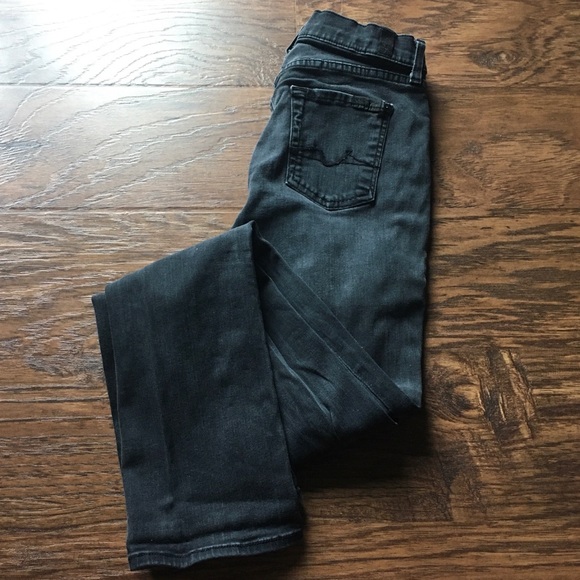 7 For All Man Kind Black Skinny Jeans - Picture 2 of 8